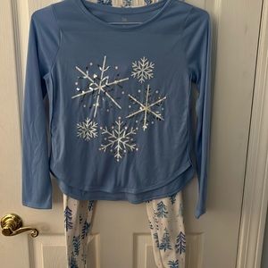 SO pajama set (long sleeves top with leggings). Girls 14